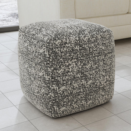 Steve Silver Nahara Black Boucle Woven Square Pouf