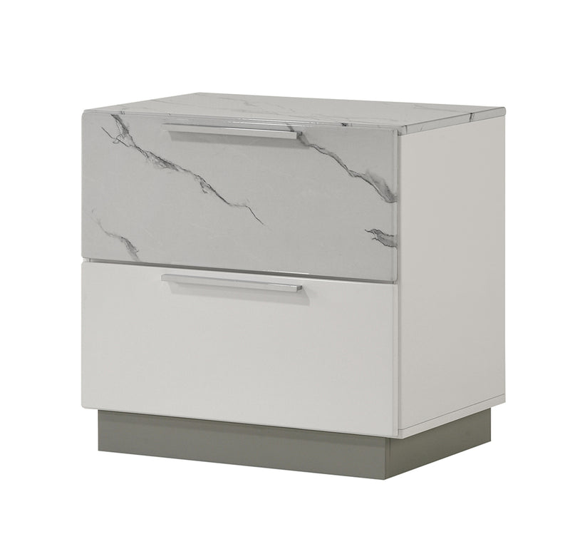 Galaxy Home Mist White Nightstand