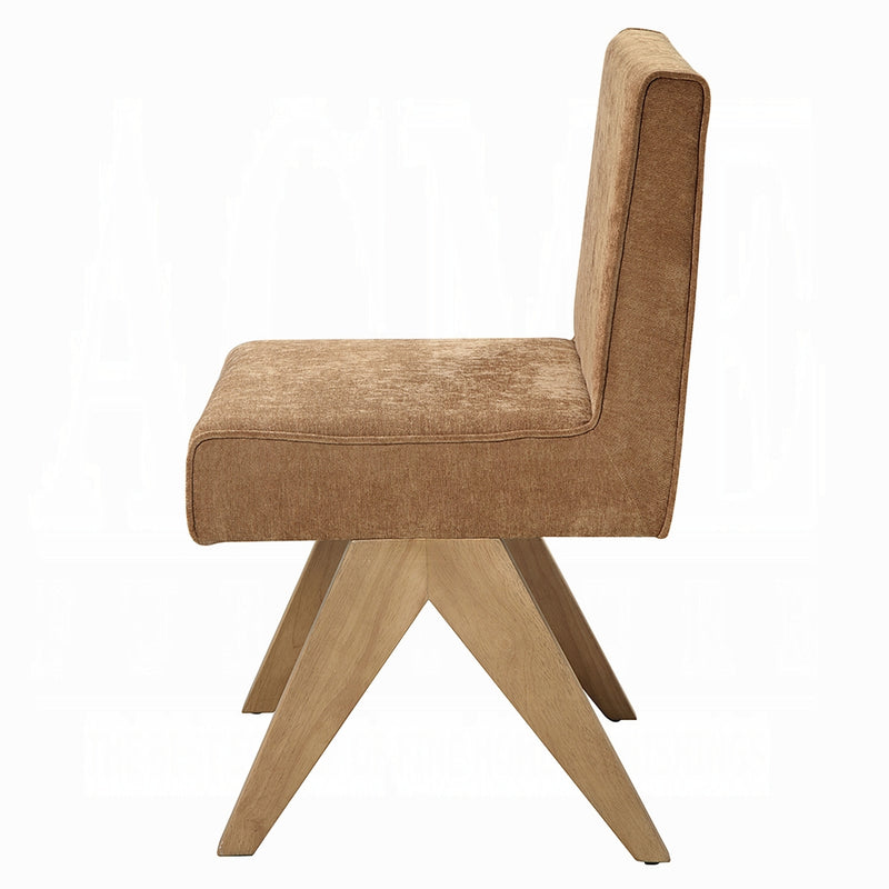 2 Acme Furniture Zoey Chocolate Oak Side Chairs