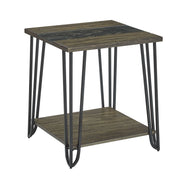 Steve Silver Harper Brown End Table with Sintered Stone Inlay