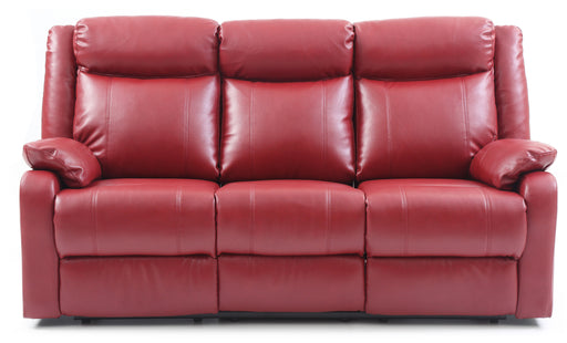 Glory Furniture Ward Pearl Faux Leather Double Reclining Sofa