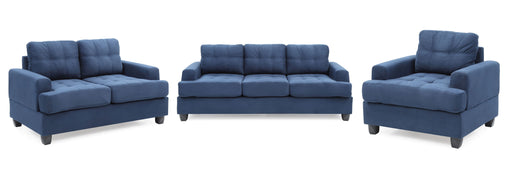 Glory Furniture Sandridge Navy Blue 3pc Living Room Set