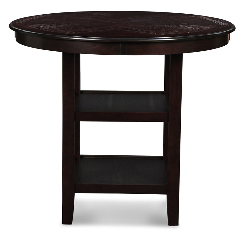 New Classic Furniture Gia Brown Round 5pc Counter Height Set