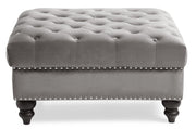 Glory Furniture Nola Navy Blue Velvet Ottoman
