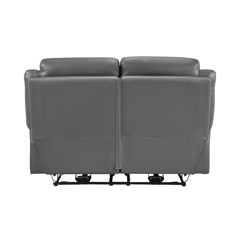 Home Elegance Laconia Gray Power Double Reclining Love Seat