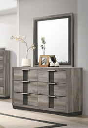 Crown Mark Rangley Grey Brown Dresser Top