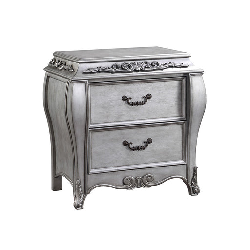 Acme Furniture Leonora Vintage Platinum Nightstand