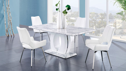 Global Furniture D894DT-D4878NDC White 5pc Dining Room Set