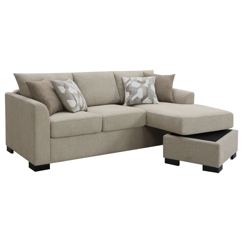 Coaster Furniture Storey Grey Sleeper Sectional