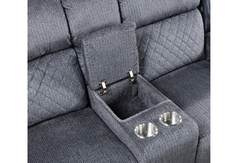 Global Furniture U5914 Black Grey Recliner