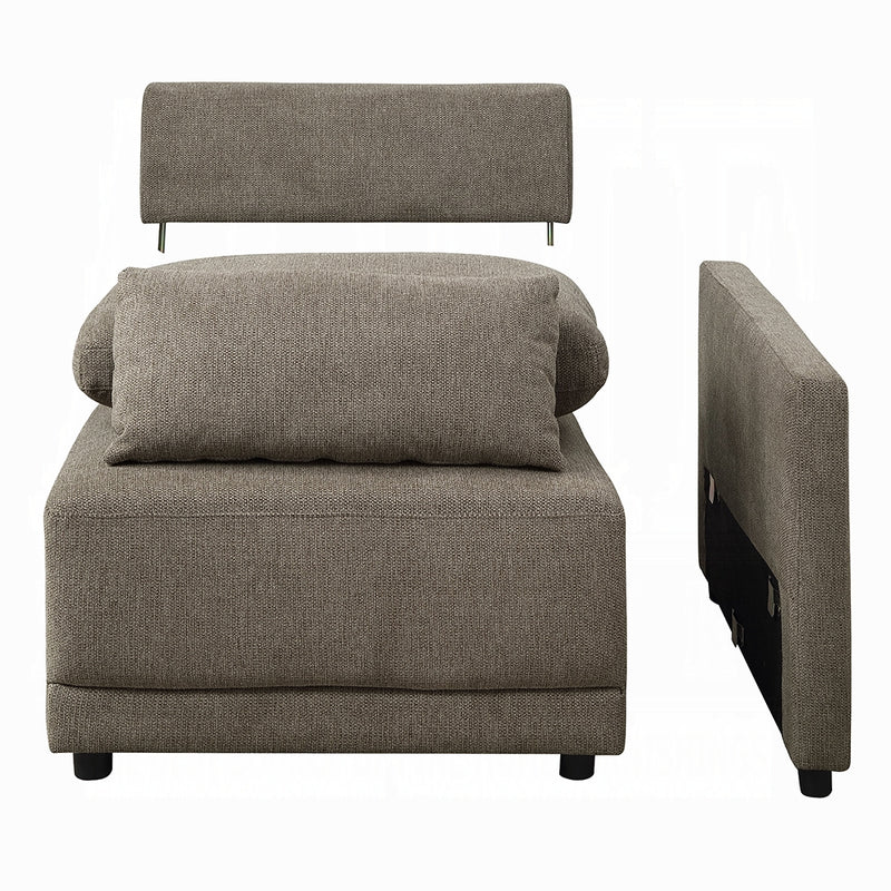 Acme Furniture Rylie Brown Modular RAF Armrest Chair