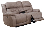 Steve Silver Aria Desert Sand Power Loveseat with Console