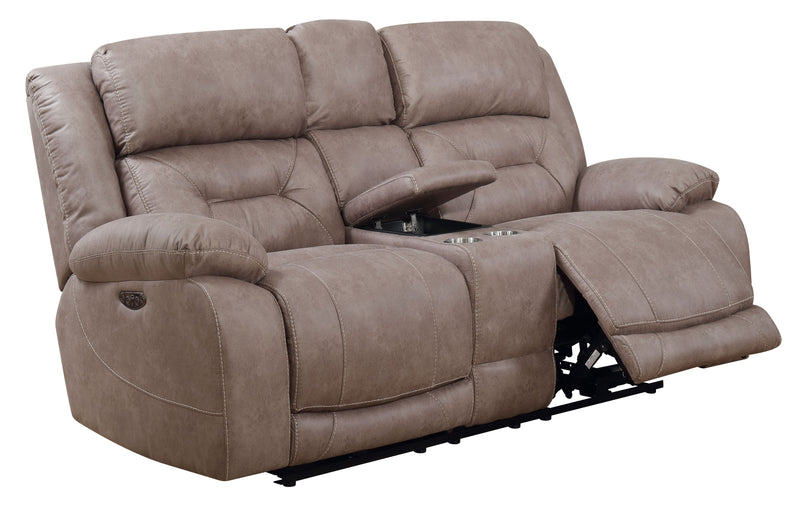 Steve Silver Aria Desert Sand Power Loveseat with Console