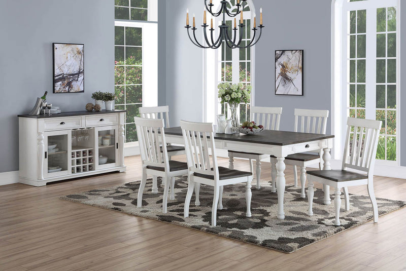 Steve Silver Joanna Ivory Mocha 7pc Dining Room Set