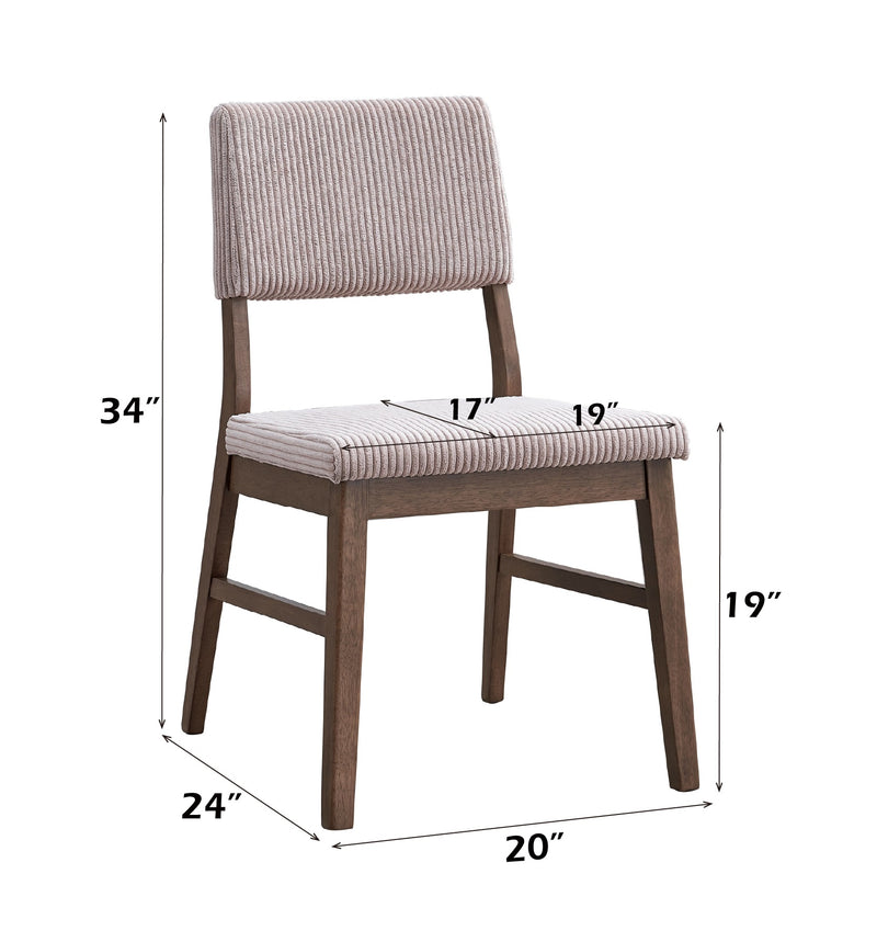 Acme Furniture Seda Dusty Mauve Walnut 5pc Dining Room Set