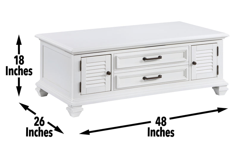 Steve Silver Charlestown White Lift Top Coffee