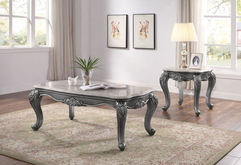 Acme Furniture Ariadne Platinum 3pc Coffee Table Set