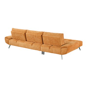 Home Elegance Dominic Orange 2pc Sectional with Left Chaise