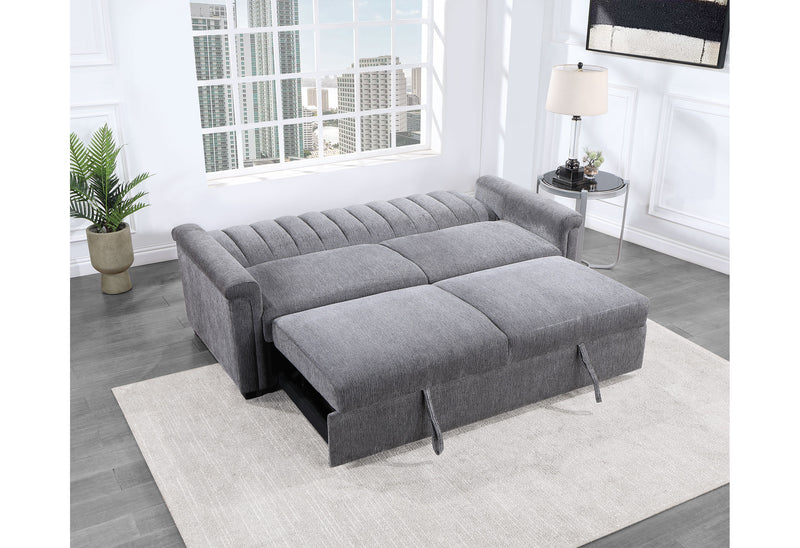 Global Furniture U0201 Dark Grey Pull Out Sofa Bed