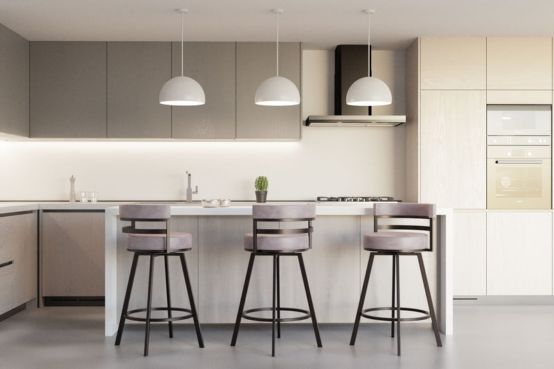 Steve Silver Gene Pebble Swivel Bar Stool