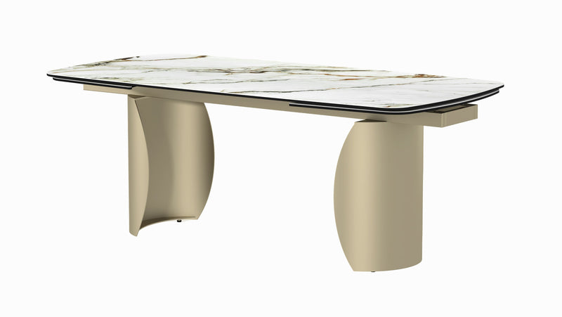 Acme Furniture Cora Golden Champagne Dining Table