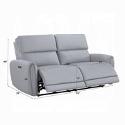Acme Furniture Jeromie Gray Power Motion Sofa with USB Port