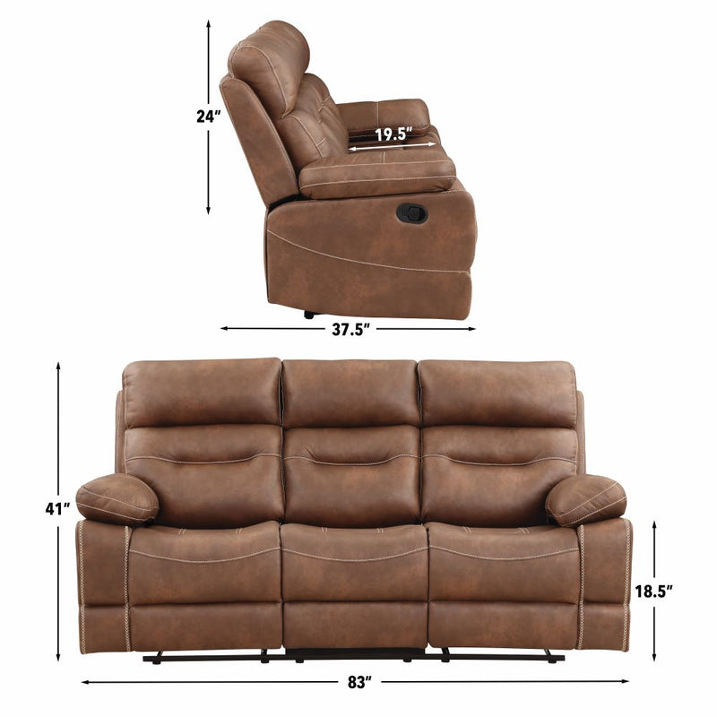 Steve Silver Rudger Moonlight Gray Manual Reclining Sofa