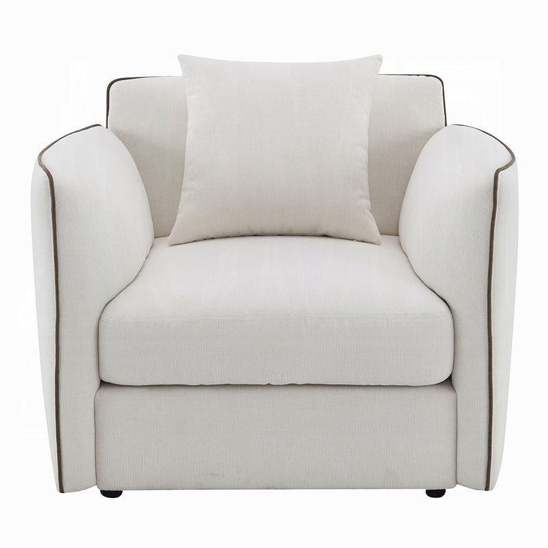 Acme Furniture Yolanda Beige Chair with Pillow