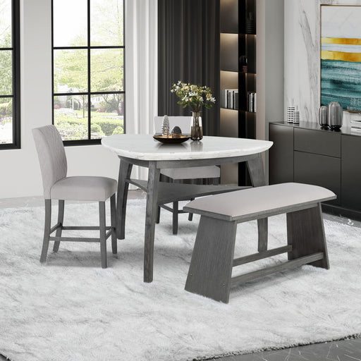 Global Furniture D8192 Light Grey 4pc Bar Height Set