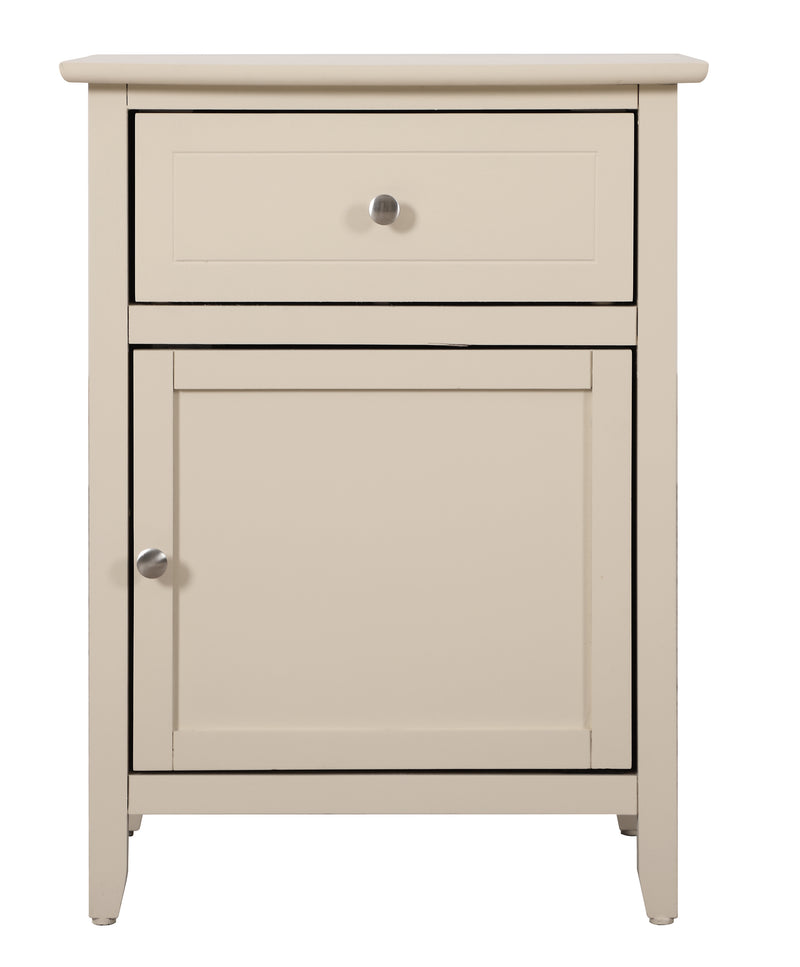 Glory Furniture Izzy Cappuccino 1 Drawer 1 Door Nightstand