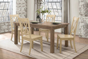 Home Elegance Janina Natural White 5pc Dining Room Set
