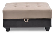 Glory Furniture Gallant Chocolate Brown Microsuede Ottoman