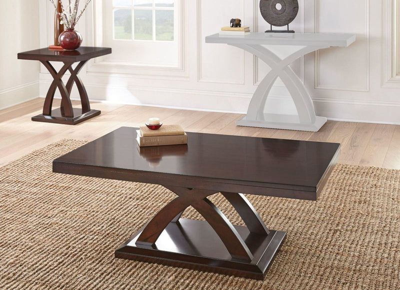 Steve Silver Jocelyn Espresso Cherry 3pc Coffee Table Set