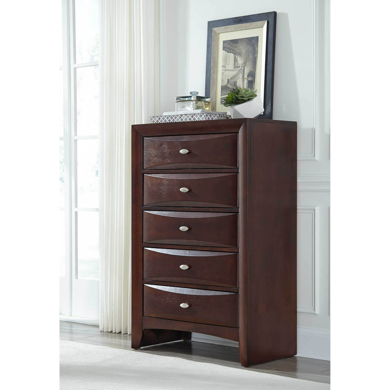 Global Furniture Linda Black Drawer Chest