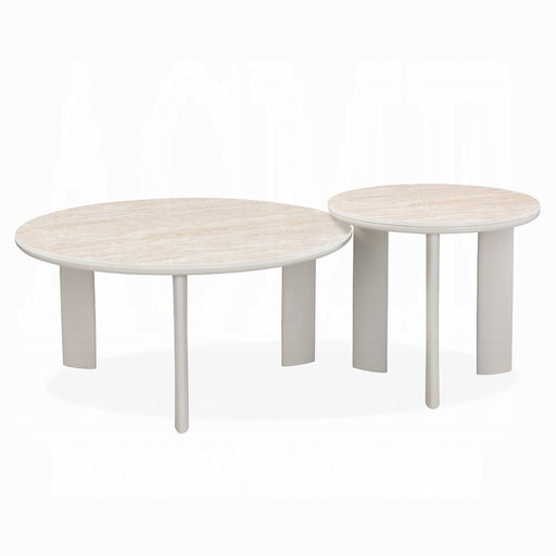 Acme Furniture Ingram Light Gray 3pc Coffee Table Set
