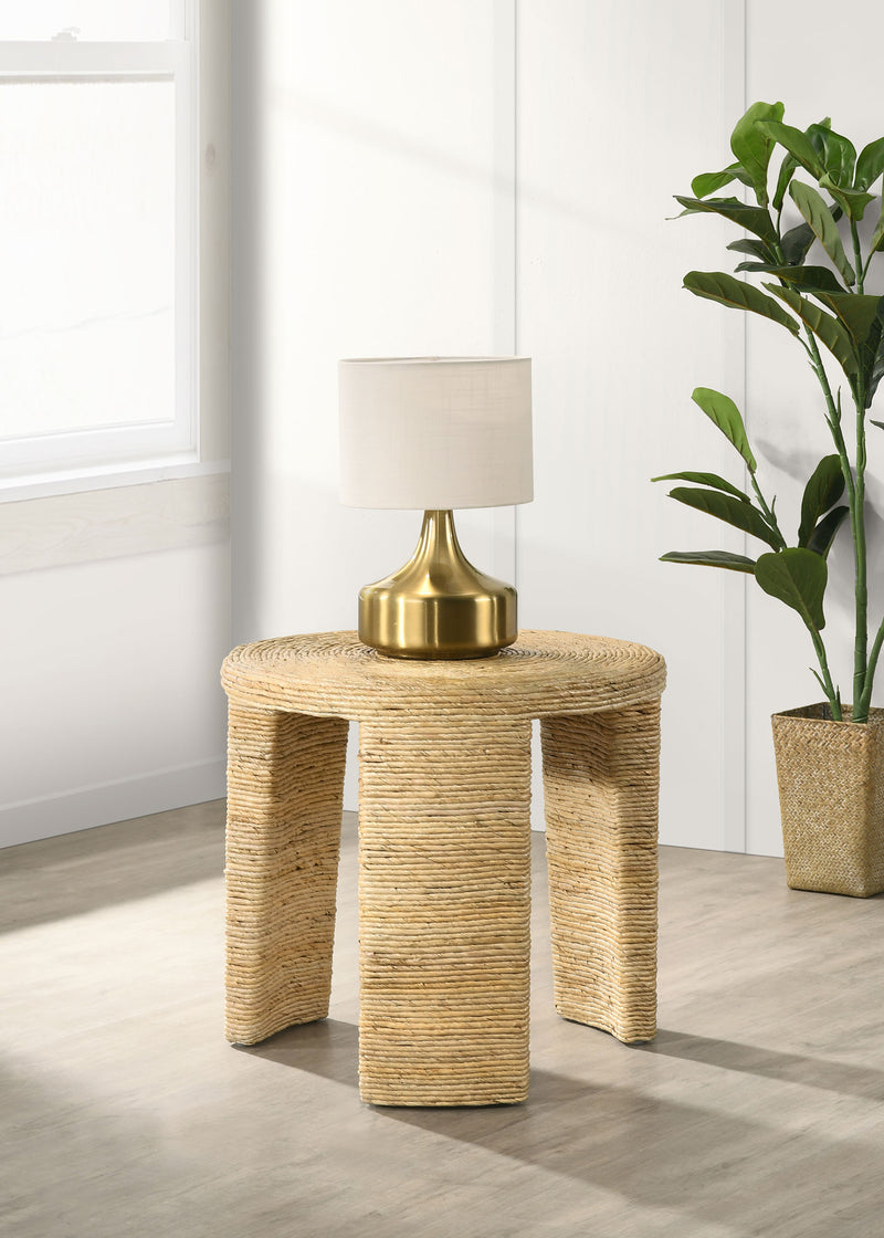 Coaster Furniture Artina Natural Brown Round End Table