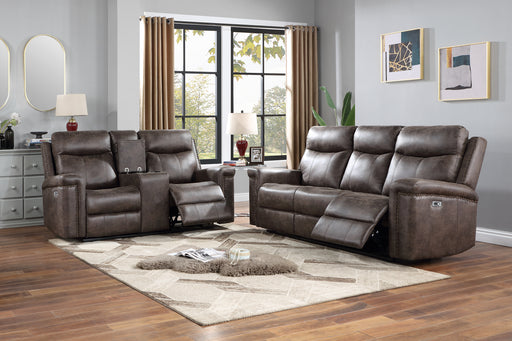 New Classic Furniture Quade Mocha 2pc Living Room Set PSF-PLV