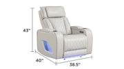 Galaxy Home Fortuner Gray Recliner