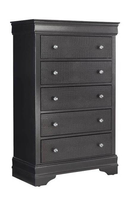Global Furniture Pompei Metallic Grey Chest