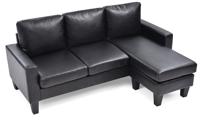 Glory Furniture Jenna Black Sofa Chaise