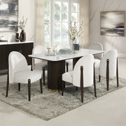 2 Acme Furniture Clayten Beige Espresso Side Chairs