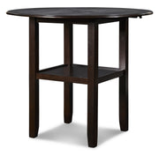 New Classic Furniture Gia Ebony PU 42 Inch 3pc Counter Height Set