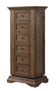 New Classic Furniture Mar Vista Walnut Swivel Lingerie Chest with Mirror