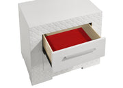 Galaxy Home Blanca White 2 Drawer Nightstand