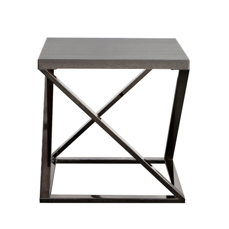 Steve Silver Aegean Black Nickel End Table