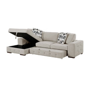 Home Elegance Raife Gray 2pc Sectional with Left Chaise