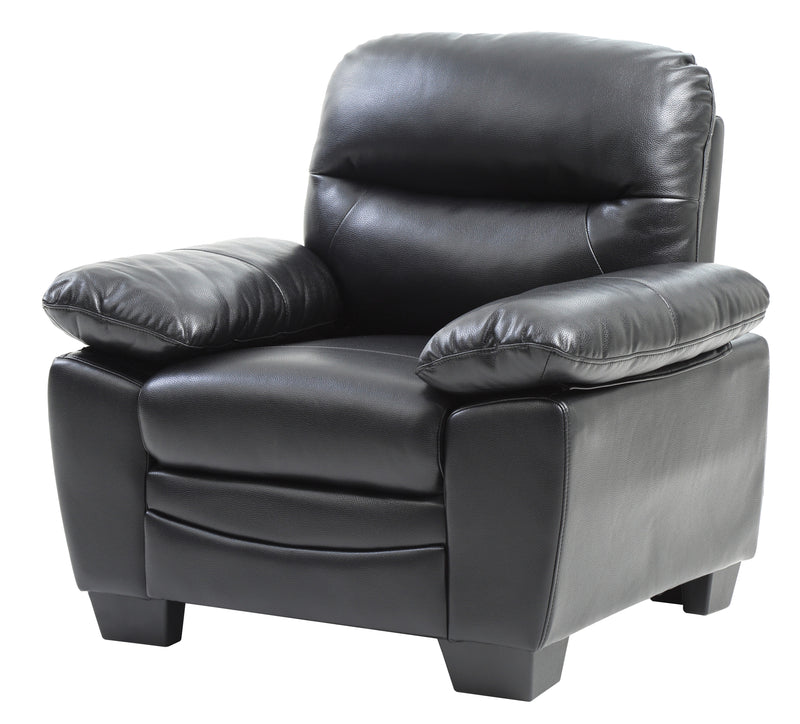 Glory Furniture Marta Black Faux Leather Chair