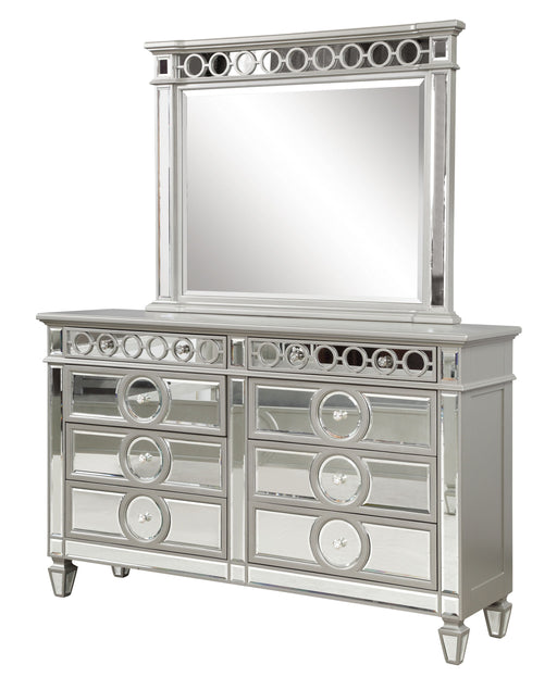 Galaxy Home Symphony Silver Dresser and Mirror