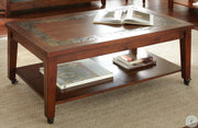 Steve Silver Davenport Brown Cherry Slate Cocktail Table