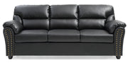 Glory Furniture Olney Black Faux Leather Sofa